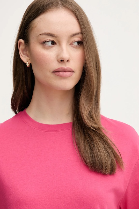 Хлопковая футболка United Colors of Benetton розовый 3096D102O