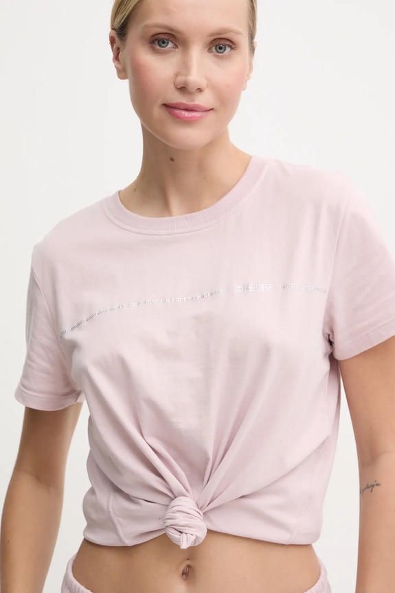 Bavlnené tričko Dkny ružová DP4T9518