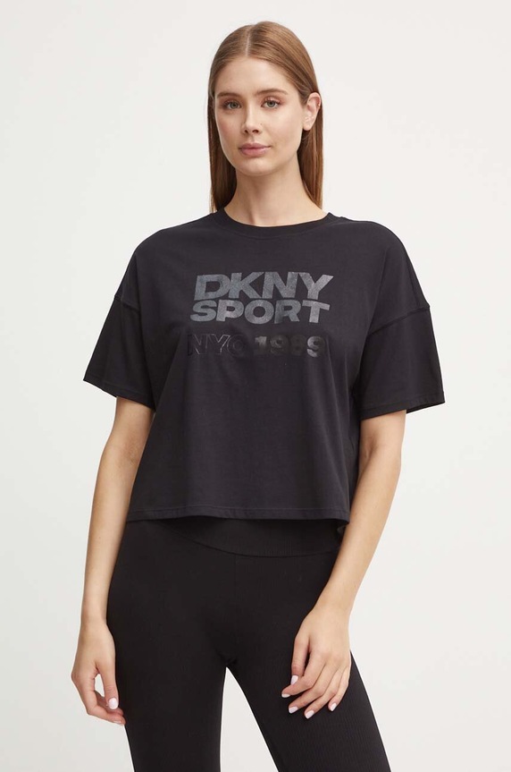 Bavlnené tričko Dkny čierna DP4T9972