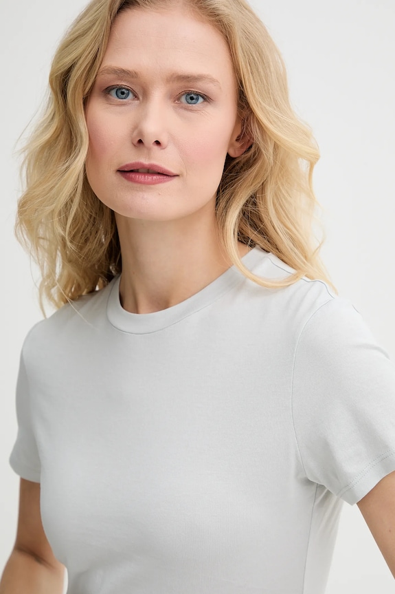 Βαμβακερό μπλουζάκι Theory γκρί L1024521