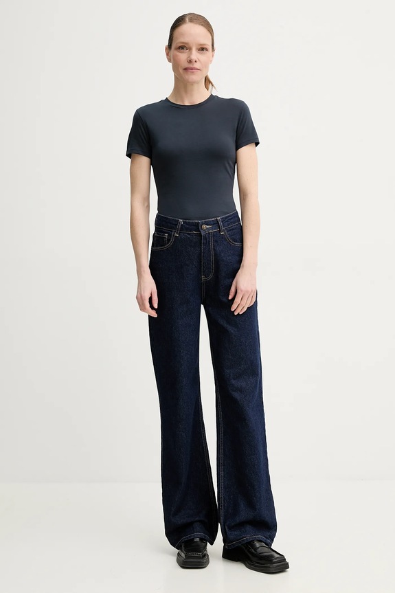 Βαμβακερό μπλουζάκι Theory L1024521 σκούρο μπλε SS25