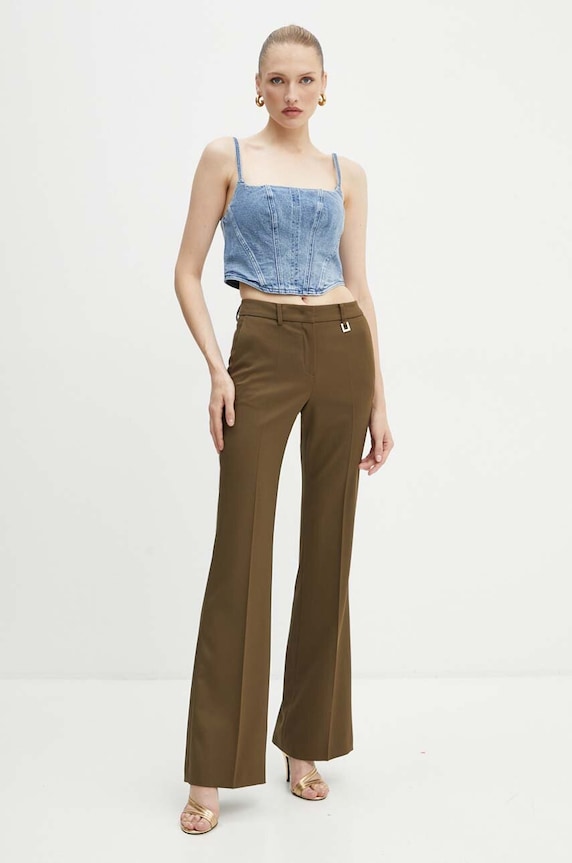 Džínsový top MICHAEL Michael Kors MT440OFEB1 modrá AW24