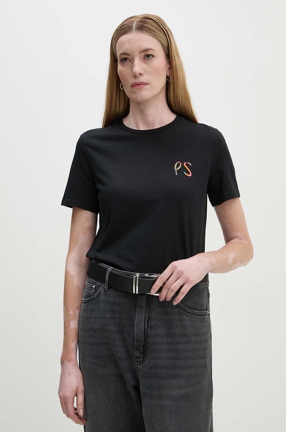 PS Paul Smith t-shirt pamut fekete W2R.G799.NP4842