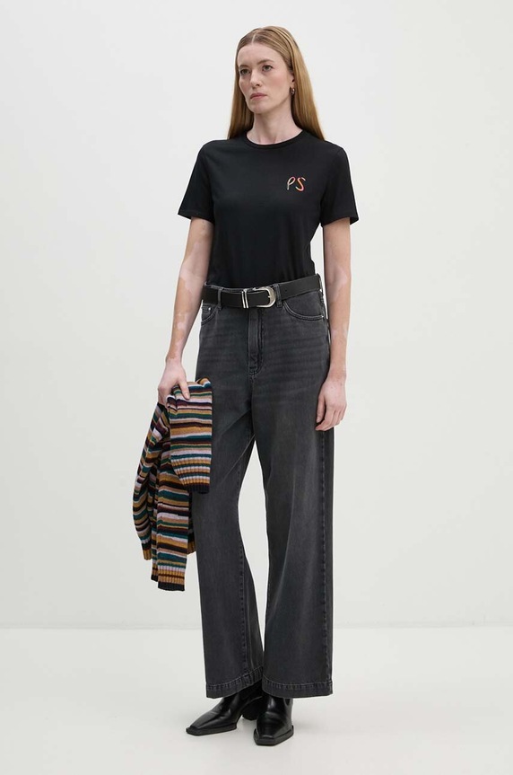 PS Paul Smith t-shirt W2R.G799.NP4842 fekete SS25