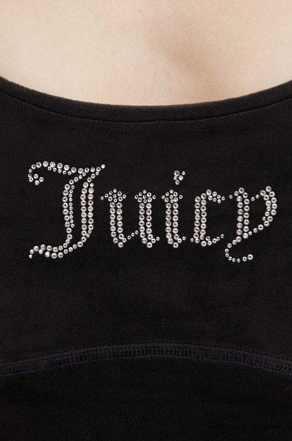 Juicy Couture top welurowy BROMLEY TOP JCWCT24301.101 czarny