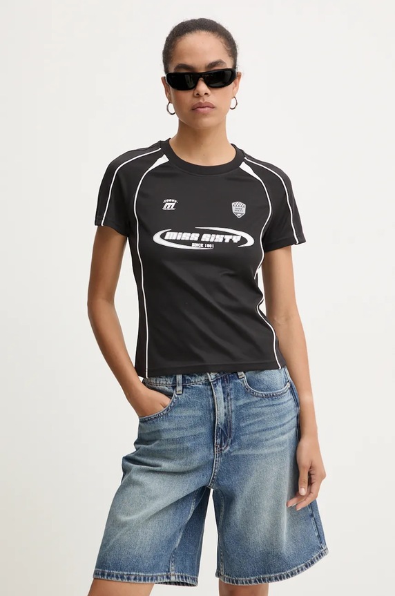 Tričko Miss Sixty slim čierna 6L3SJ0350000
