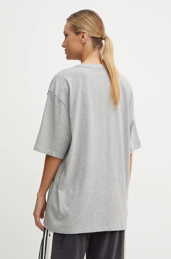 Βαμβακερό μπλουζάκι adidas Originals IY7324 γκρί SS26