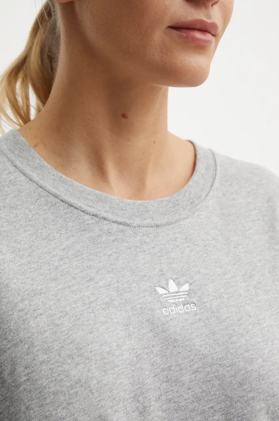 Βαμβακερό μπλουζάκι adidas Originals IY7324 γκρί