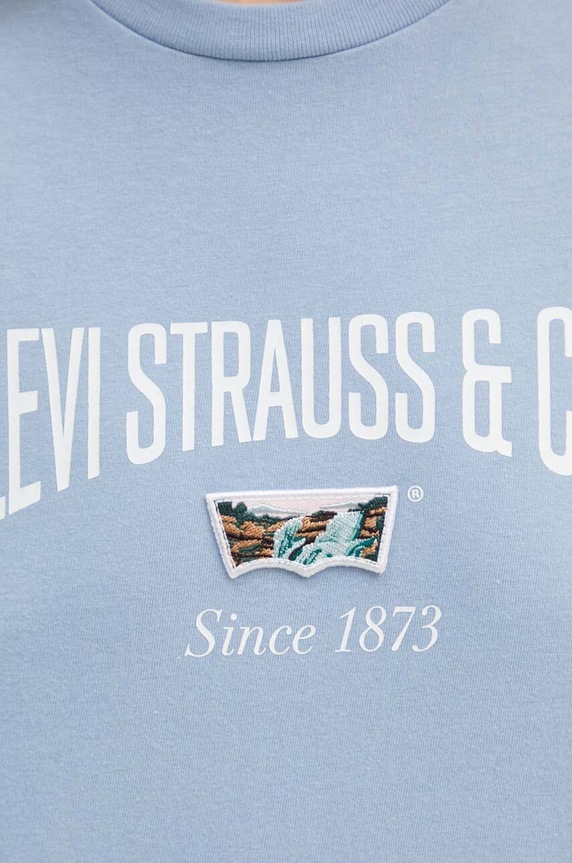 Levi's t-shirt bawełniany 17369.2801 niebieski