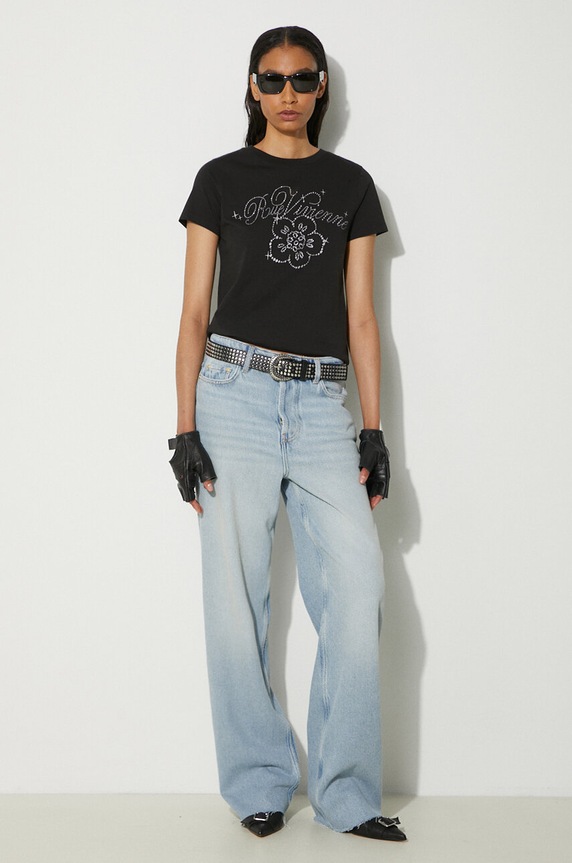 Kenzo cotton t-shirt Constellation Classic FE62TS1444SO.99J black AW24