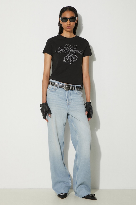 Kenzo cotton t-shirt Constellation Classic FE62TS1444SO.99J black AW24