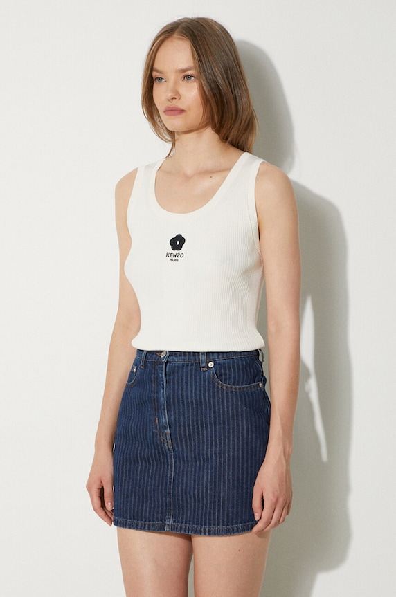 Kenzo top Boke 2.0 Rib Tank Top beige FE62PU4733LG.01