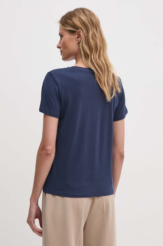 Oblečenie Bavlnené tričko Pepe Jeans ENARA PL505879 tmavomodrá
