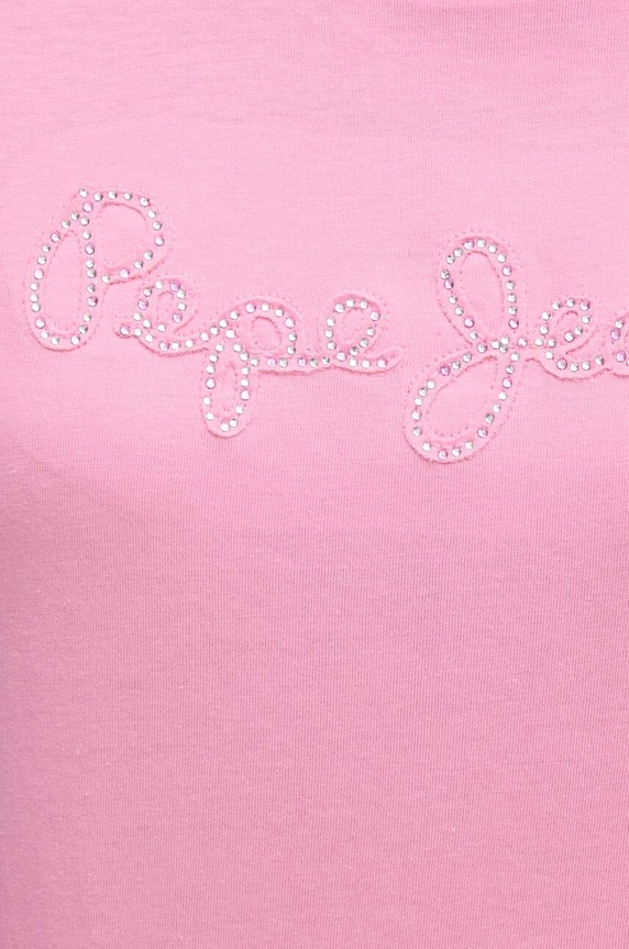 Pepe Jeans pamut póló ESPE PL505896 rózsaszín