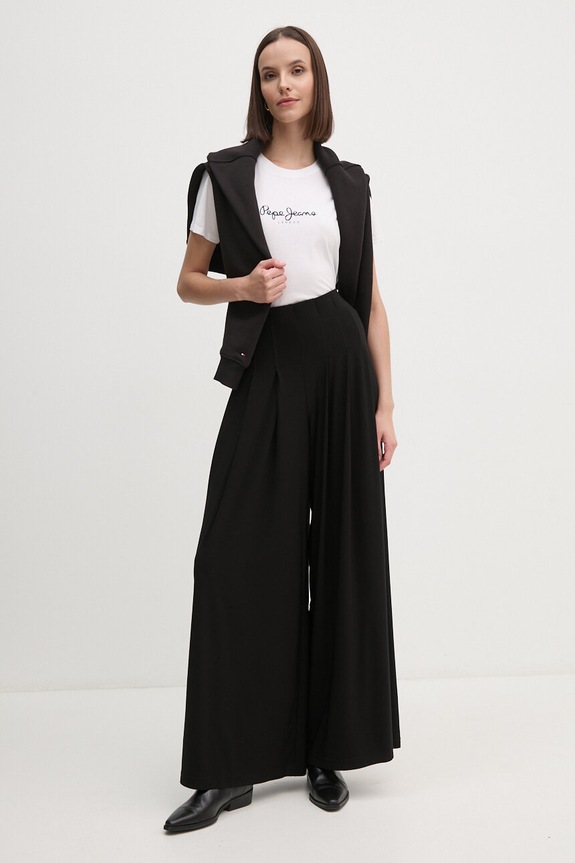 Βαμβακερό μπλουζάκι Pepe Jeans FIORE PL505951 λευκό AW24