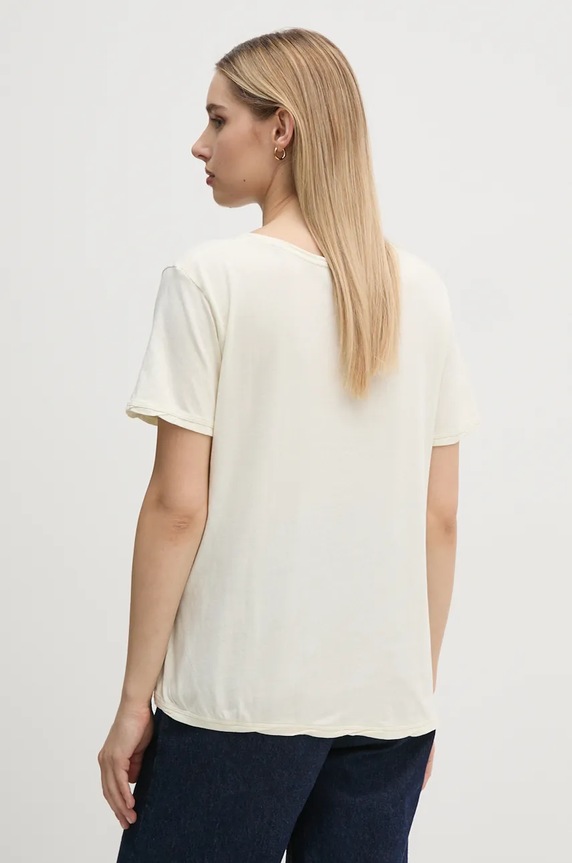 Oblečenie Tričko Pepe Jeans FABIANA PL505953 béžová