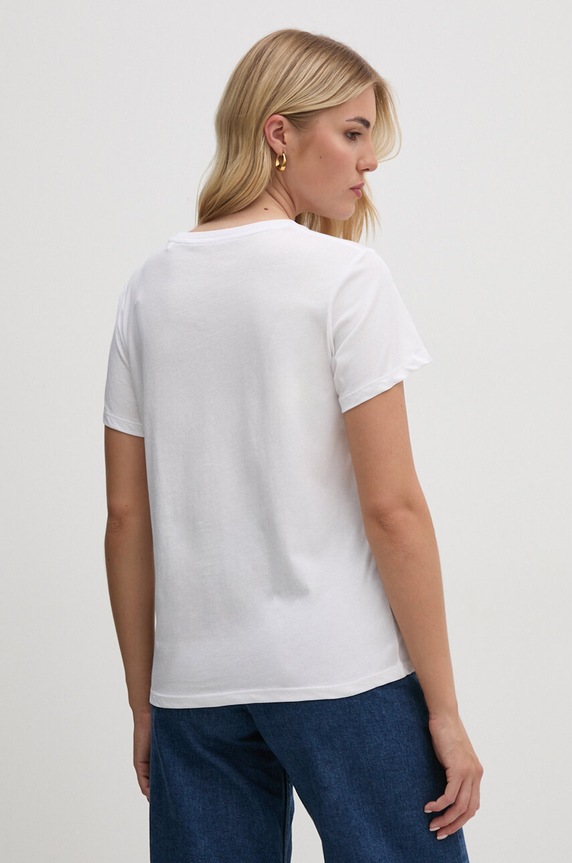 Îmbrăcăminte Pepe Jeans tricou din bumbac GIGI PL505958 alb