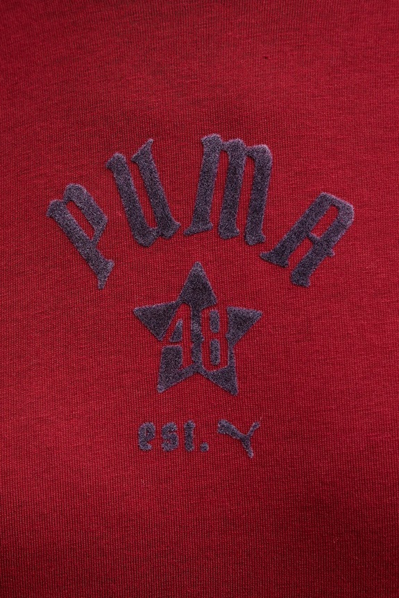 Puma t-shirt bawełniany Classics Play Paris Relaxed Tee 626808 bordowy