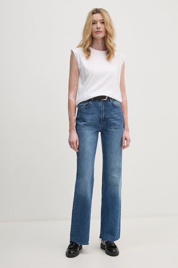 Sisley top bawełniany 351SL106J biały AW24