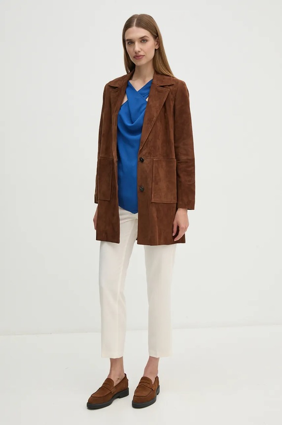 Блузка Sisley 5LTHLH019 голубой AW24