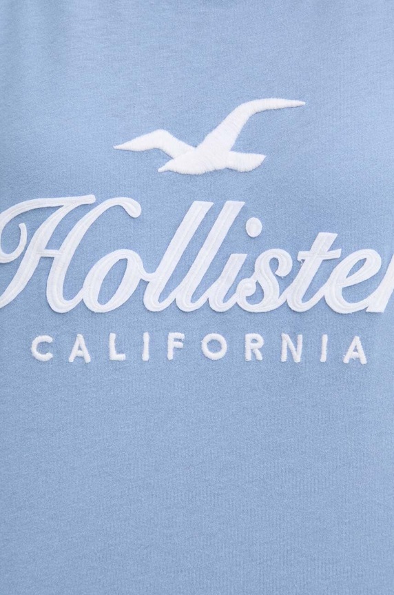 Βαμβακερό μπλουζάκι Hollister Co. KI357.3285.220 μπλε