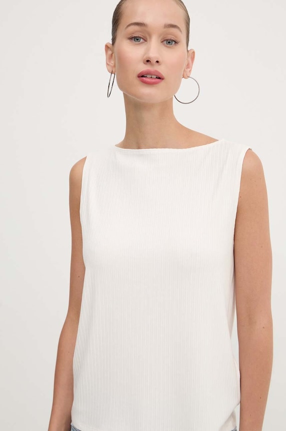 Abercrombie & Fitch top z elastanem beżowy KI139.4638.101
