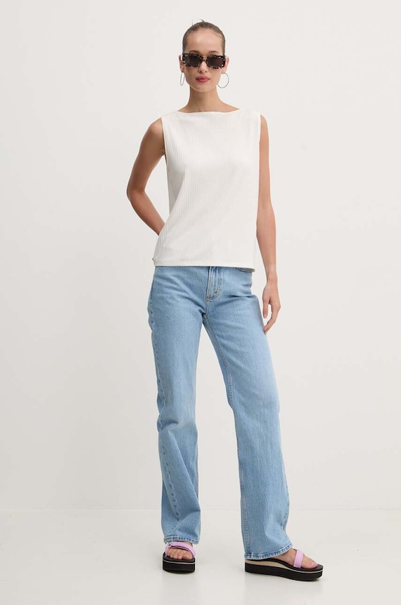 Abercrombie & Fitch top KI139.4638.101 beżowy AW24