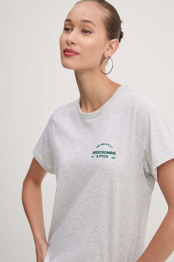 Abercrombie & Fitch tricou din bumbac gri KI157.4307.112