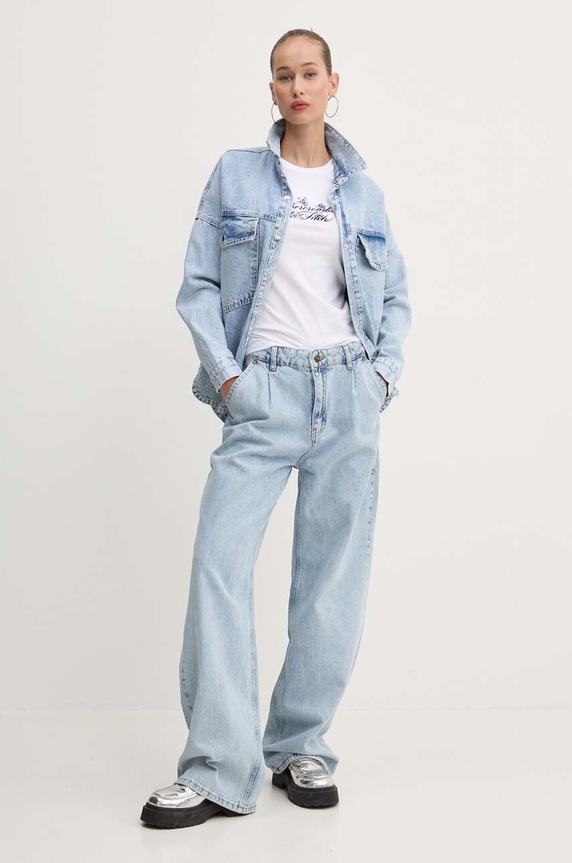 Μπλουζάκι Abercrombie & Fitch KI157.4308.100 λευκό AW24
