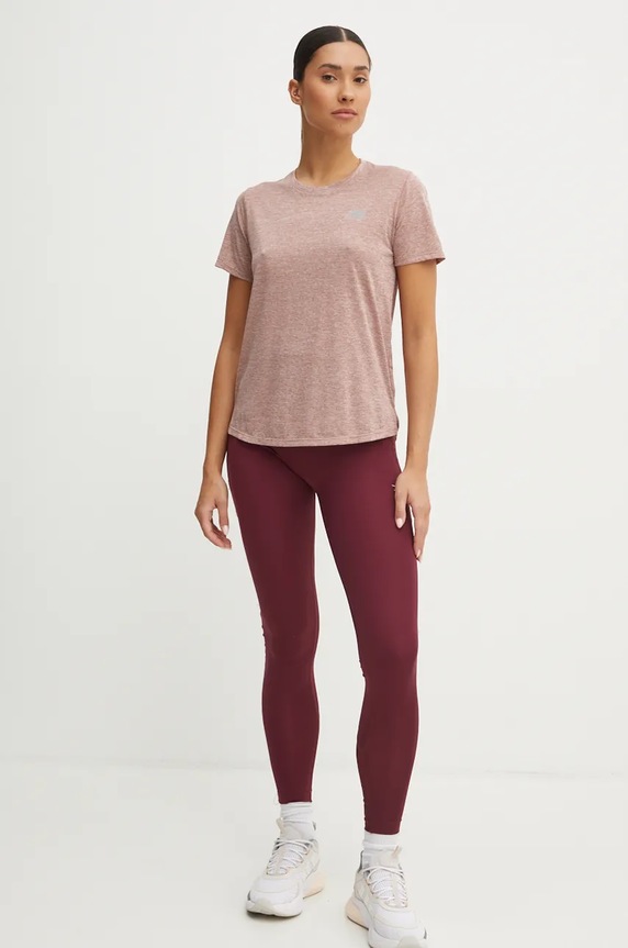 Тениска за трениране New Balance Athletics WT41253SWA розов AW24