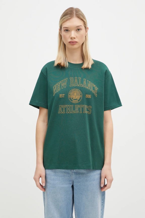 New Balance cotton t-shirt Planet friendly green WT43548NWG