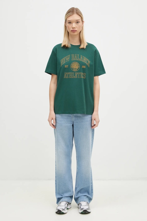 New Balance cotton t-shirt WT43548NWG green