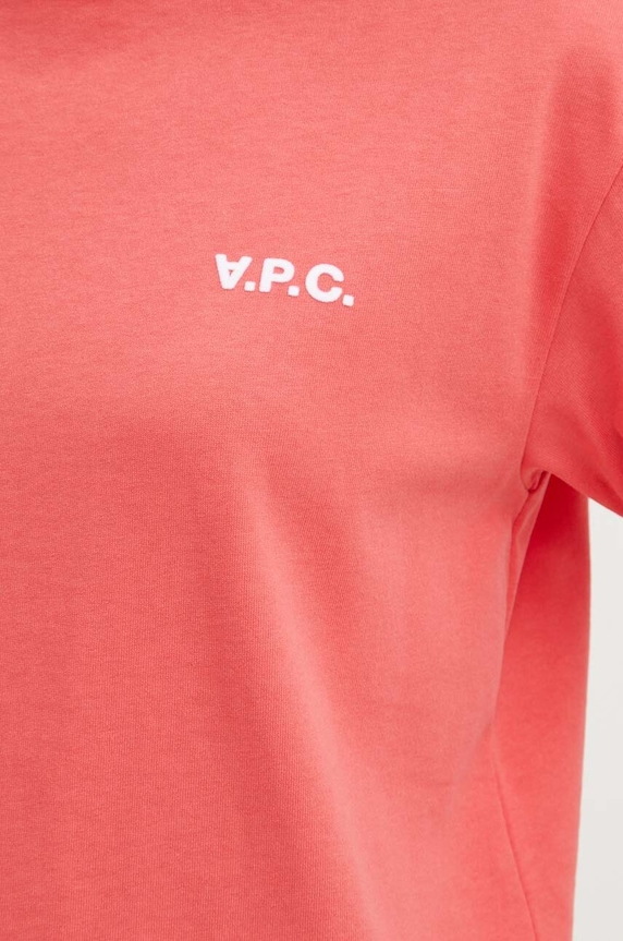 A.P.C. tricou din bumbac t-shirt boxy petit vpc COHBQ.F26390 portocaliu