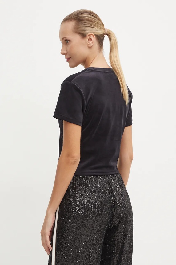 Oblečení Velurové tričko Guess COUTURE V4BI29.KBXI2 černá