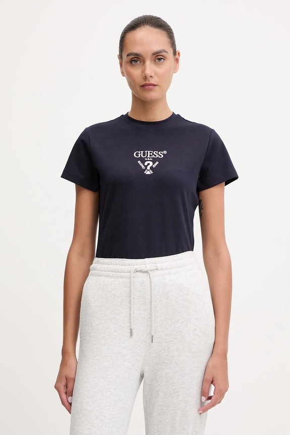 Tričko Guess COLETTE tmavomodrá V4YI21.KCDH1