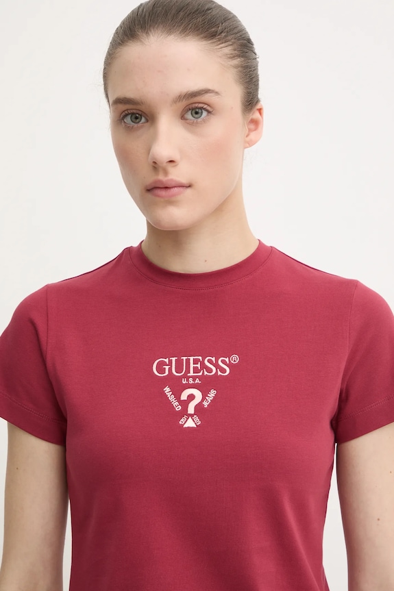 Majica kratkih rukava Guess COLETTE crvena V4YI21.KCDH1