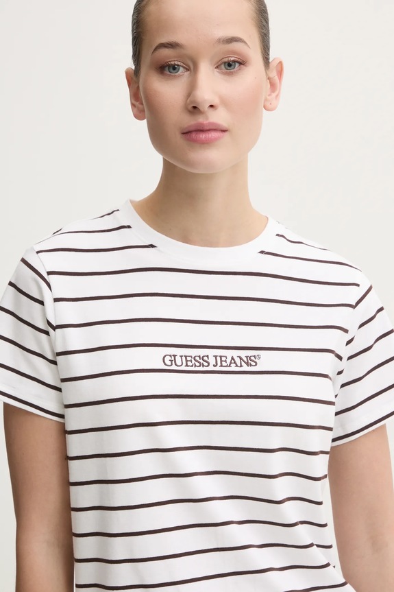 Majica kratkih rukava Guess Jeans bijela W4BI53.KCIE1