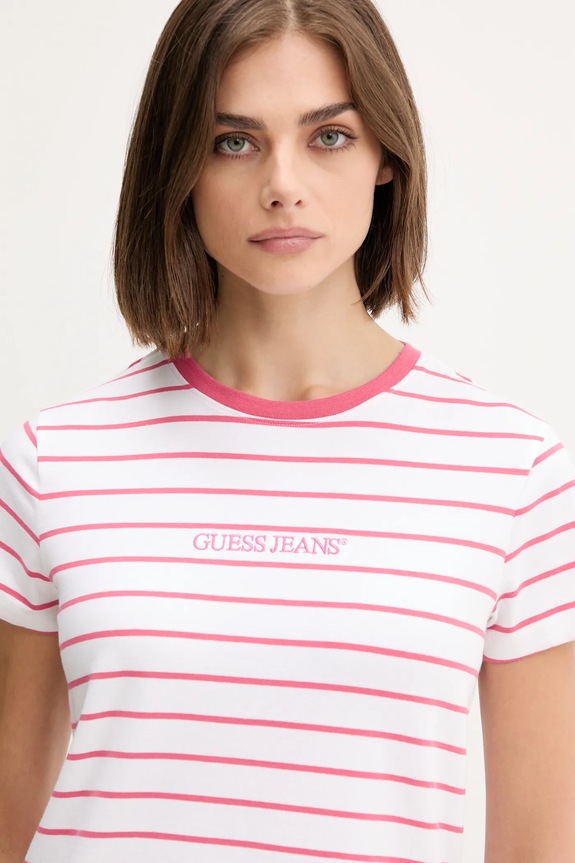 Majica kratkih rukava Guess Jeans roza W4BI53.KCIE1