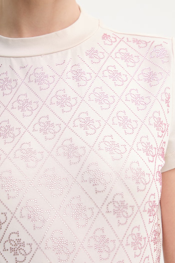 Guess t-shirt da donna con cotone W4BI26.J1314 rosa