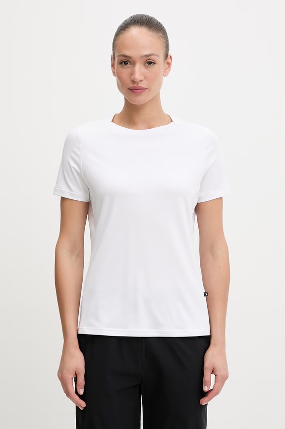 On T-shirt treningowy damski z elastanem biały 1WE11861200