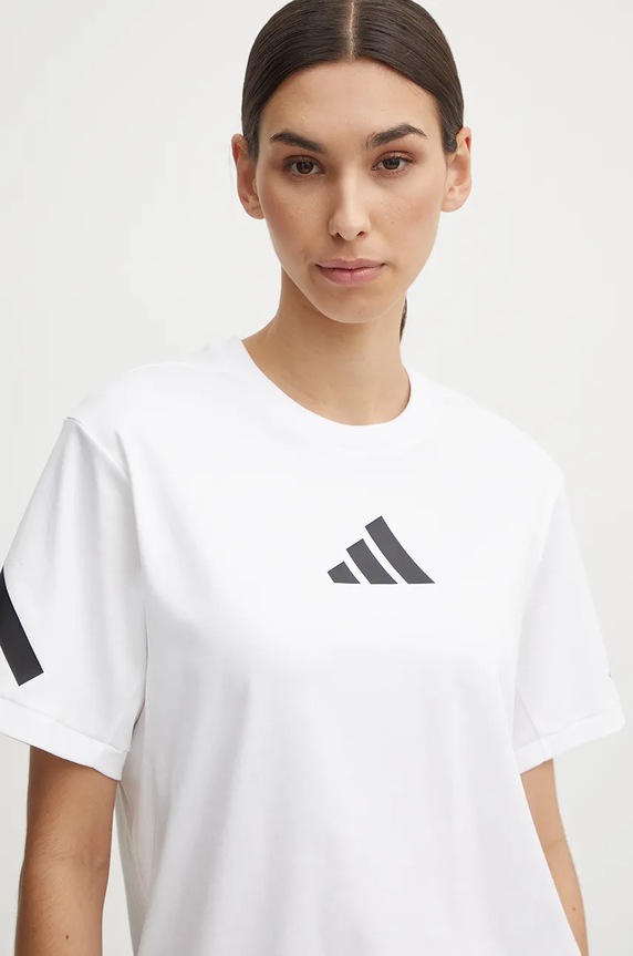 Bavlnené tričko adidas ZNE biela JE7857