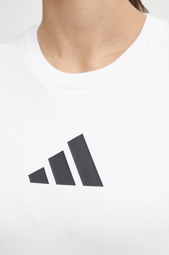 Bavlnené tričko adidas ZNE JE7857 biela