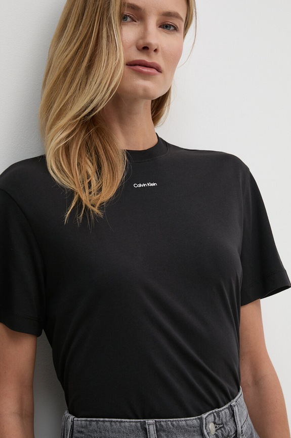 Tričko Calvin Klein hladký černá K20K207519