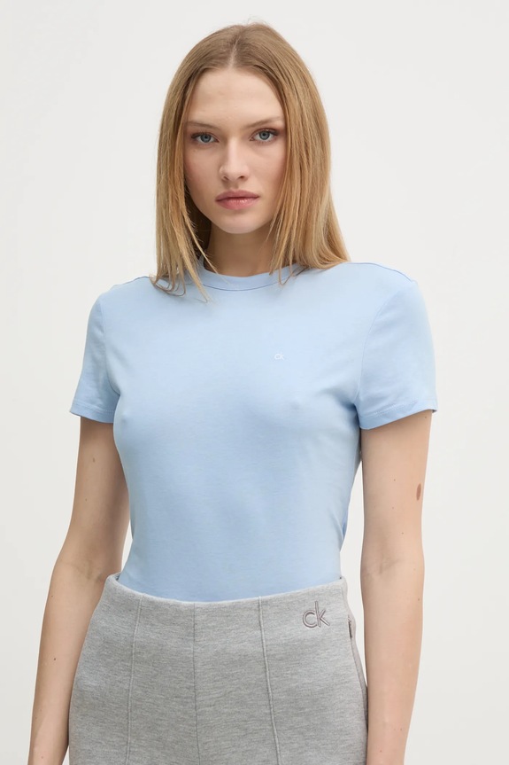 Calvin Klein pamut póló pamut kék K20K208061