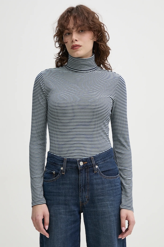 Tričko s dlhým rukávom Levi's slim modrá A8769