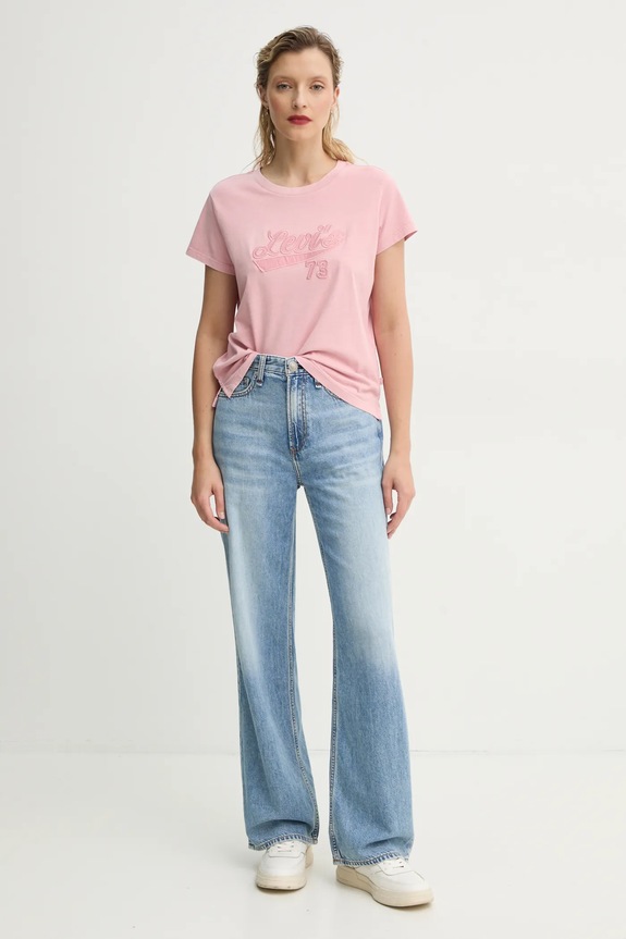 Levi's pamut póló A8804 rózsaszín SS25