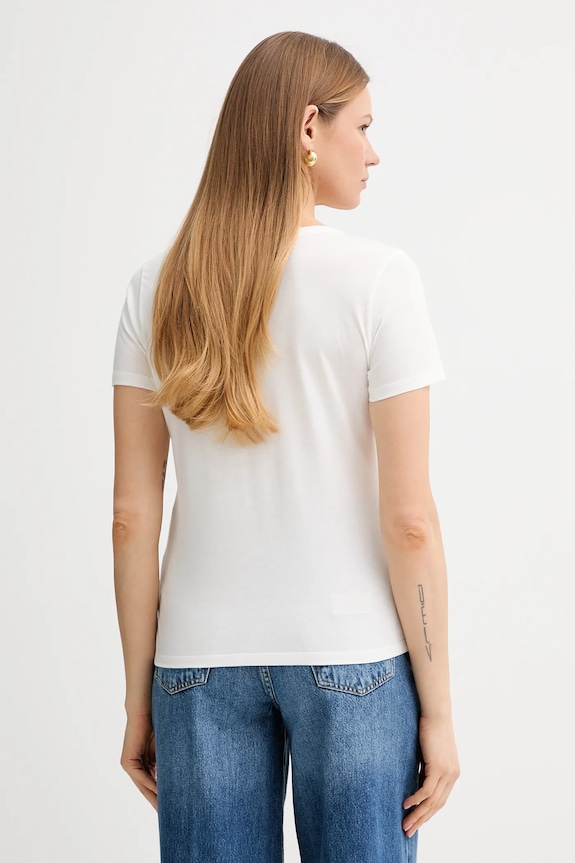 Îmbrăcăminte Morgan tricou DAMOUR DAMOUR alb