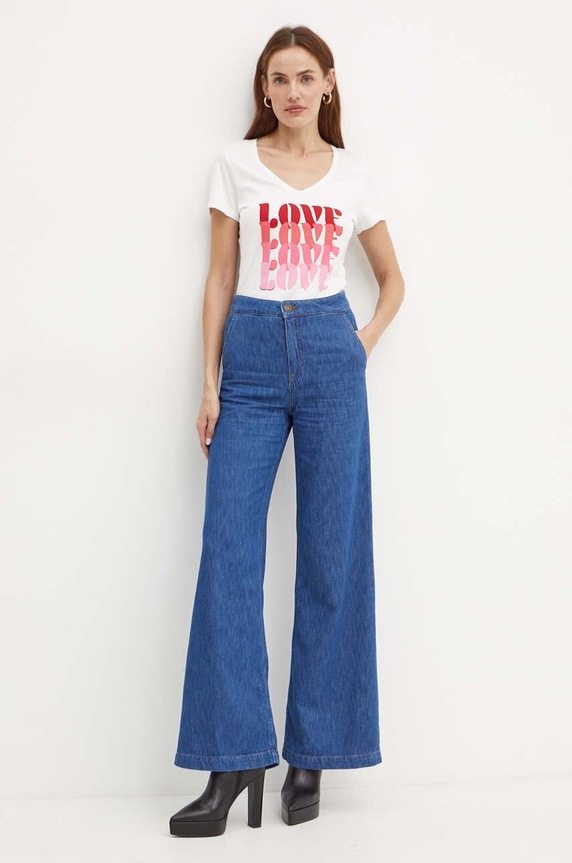 Majica kratkih rukava Morgan DAMOUR DAMOUR bijela SS25