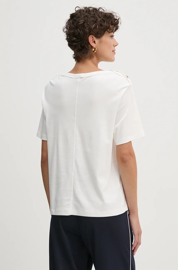 Odzież Tommy Hilfiger t-shirt bawełniany WW0WW42907 biały