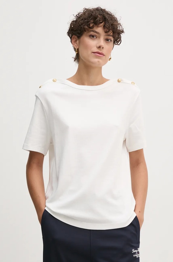 Tommy Hilfiger t-shirt bawełniany biały WW0WW42907